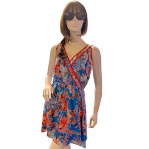 Adelyn Rae Sleeveless Floral Print Mini Sundress, Size S